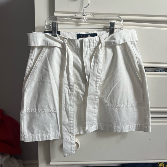 White tied mini cargo skirt - Picture 1 of 4